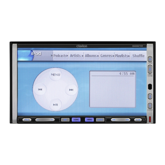 Clarion MAX667VD Owner's Manual & Installation Manual