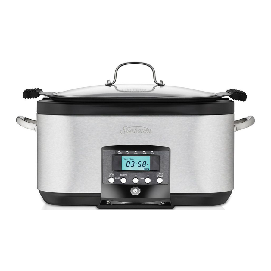 Sunbeam SecretChef HP8555 - All-in-One Sear and Slow Cooker 5.5L Manual