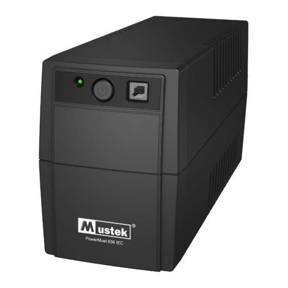 Mustek PowerMust 1260 Quick Start Manual