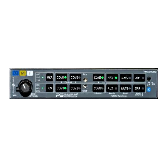 PS Engineering PMA8000D Installation And Operator's Manual