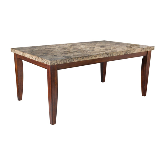 Bob's Discount Furniture Montibello Marble Table Top Assembly Instructions