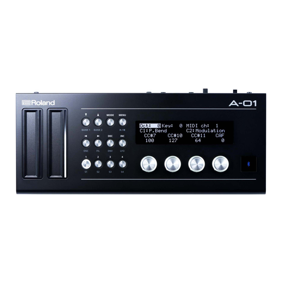Roland A-01 - CONTROLLER and GENERATOR Manual