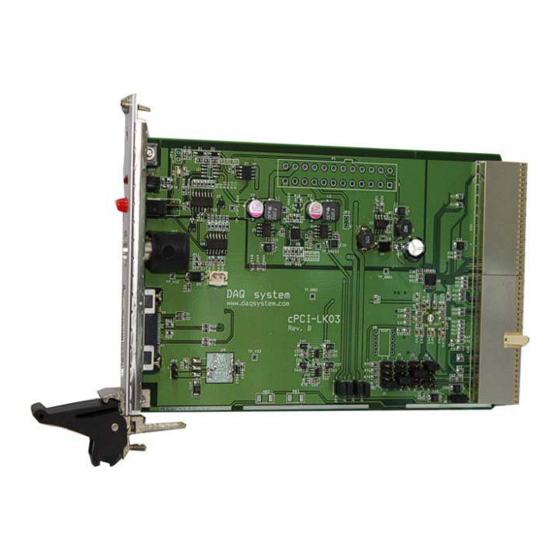 DAQ system cPCI-LK03 User Manual