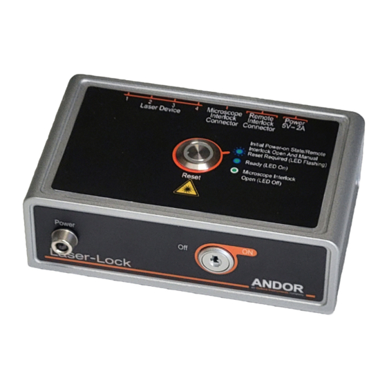 Andor Technology Oxford Instruments Laser-Lock User Manual