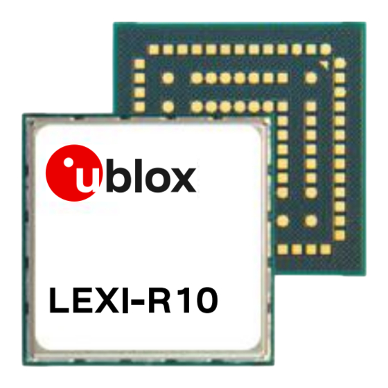 Ublox LEXI-R10 Series System Integration Manual