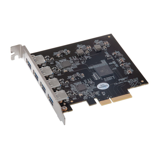 Sonnet Allegro Pro USB 3.1 PCIe Quick Start Manual