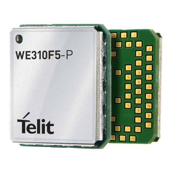 Telit Wireless Solutions WE310F5-I Reference Manual