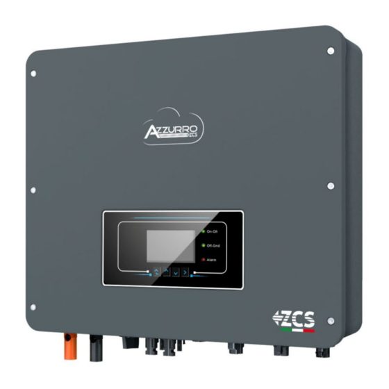 ZCS AZZYRRO 3-6-ZSS-HP Quick Manual