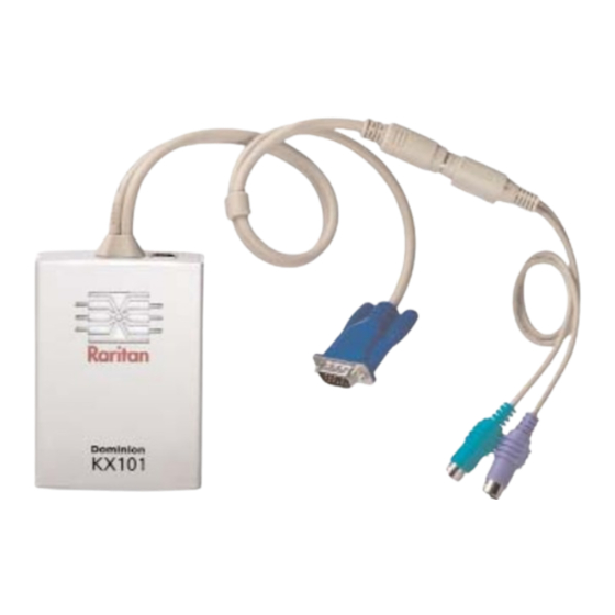 Raritan Dominion KX101 Quick Installation And Setup Manual