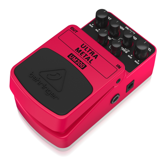 Behringer ULTRA METAL UM300 User Manual