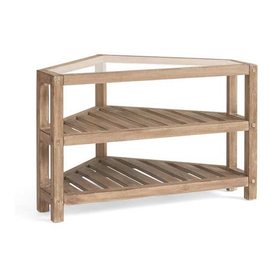 Pottery Barn BROOKLYN CORNER MEDIA TV STAND Assembly Instructions Manual