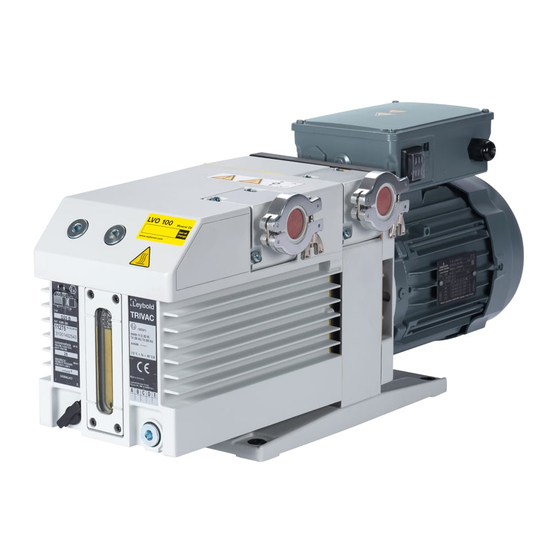 LEYBOLD TRIVAC S 16 B Operating Instructions Manual