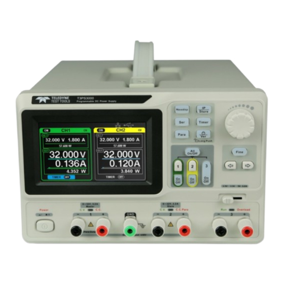 Teledyne T3PS3000 Quick Start Manual
