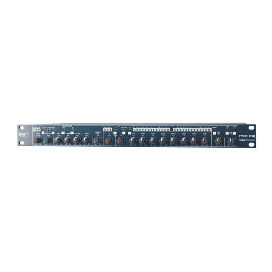 KV2 Audio VHD PRE-EQ User Manual