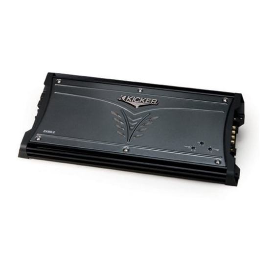Kicker ZX350.2 Owner's Manual