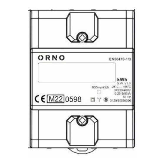 Orno OR-WE-513 Quick Start Manual