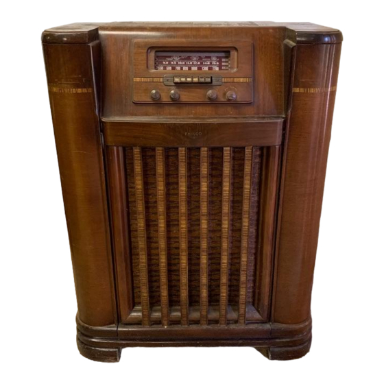 Philco 42-1008 Instructions For Installing And Operating