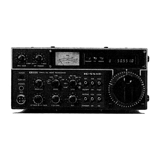Icom IC-551D Insrtuction Manual