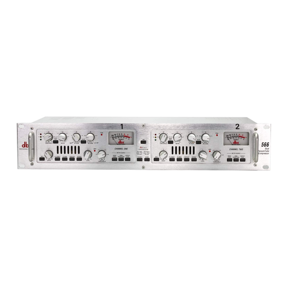 dbx 566 Owner's Manual