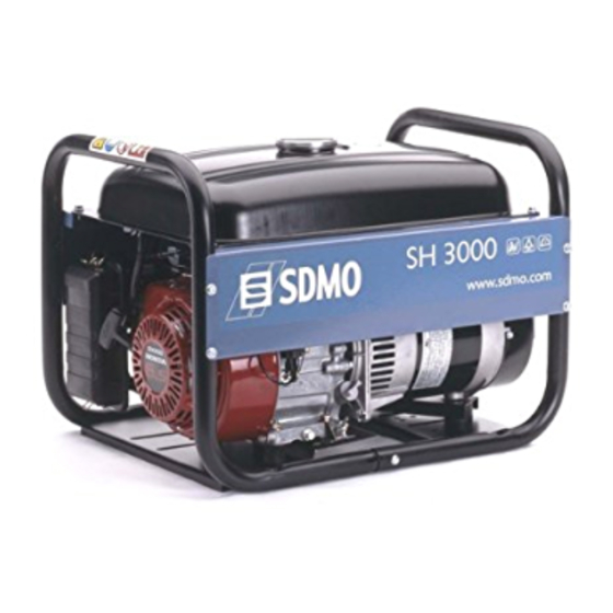 SDMO SH 3000 UK Portable Generator Manuals