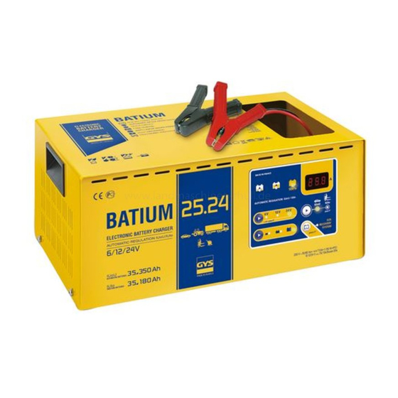 GYS BATIUM 25/24 Manuals