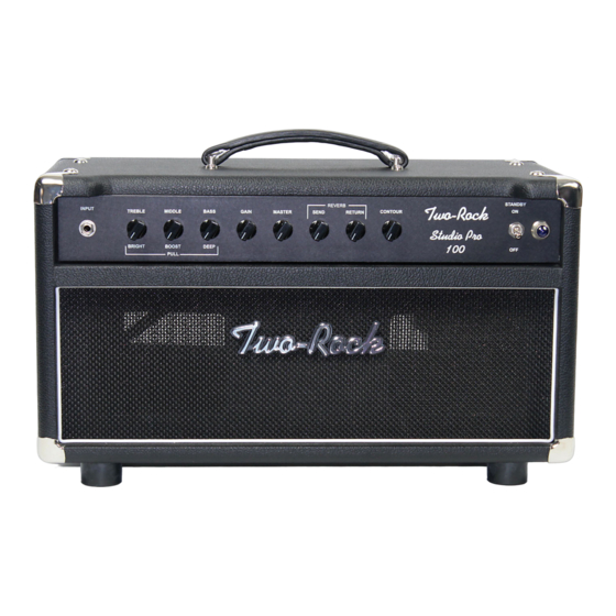 Two-Rock Studio Pro 50 Owner's Manual