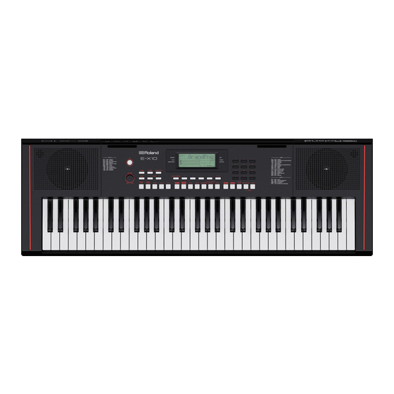 Roland E-X10 Owner's Manual