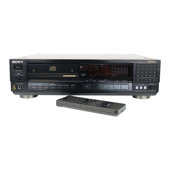 Sony CDP-555ESD Operating Instructions Manual