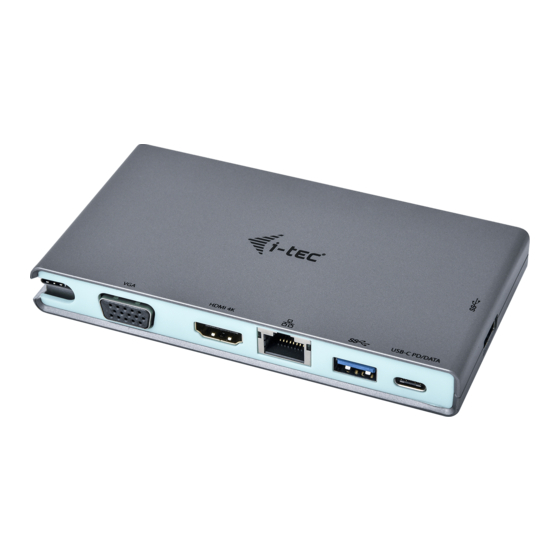 i-tec C31TRAVELDOCKPD User Manual