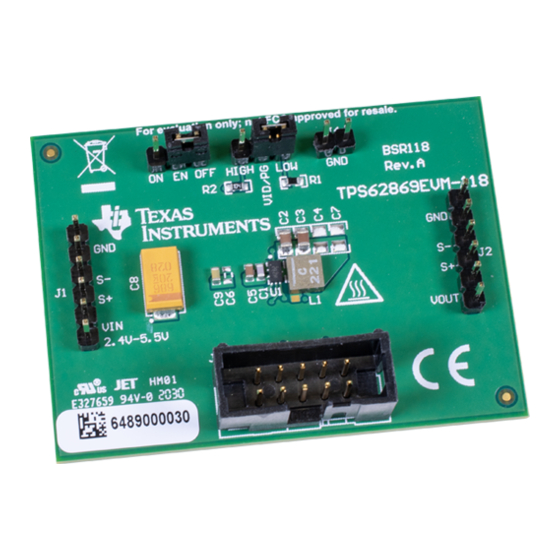 Texas Instruments TPS62869EVM-118 User Manual