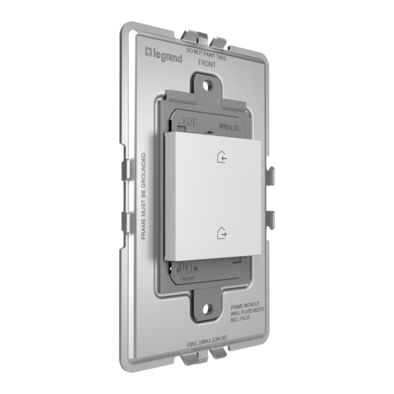 LEGRAND adorne WNAL33/43 Quick Start Manual