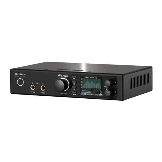 RME Audio ADI-2 Pro SE User Manual