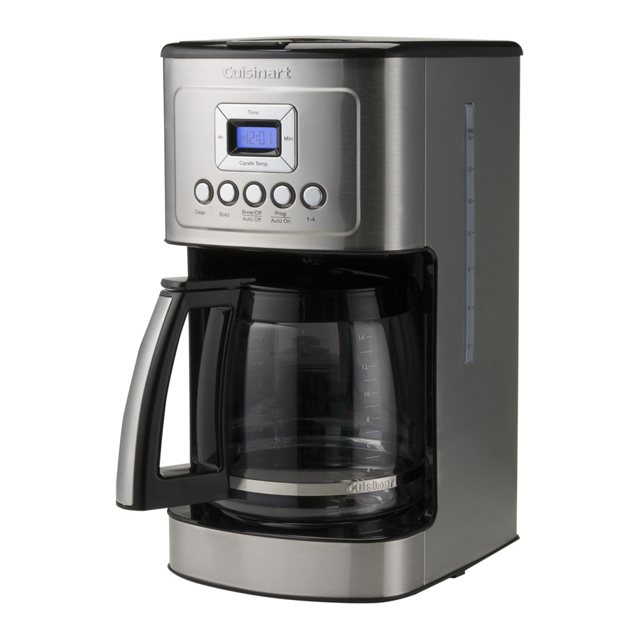 Cuisinart DCC-3200 - PerfecTemp 14-Cup Programmable Coffeemaker Manual