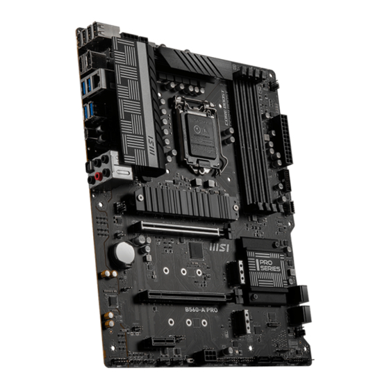 MSI B560-A PRO Manual