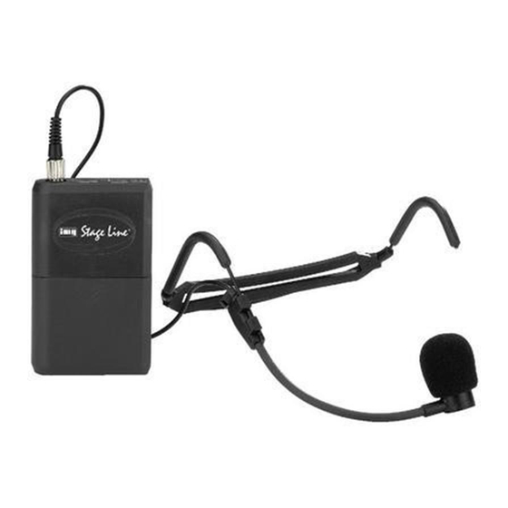 Monacor Stage Line TXS-820SX Quick Start Manual