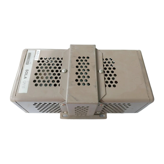 EGS Sola Hevi Duty MCR Installation And Operation Manual