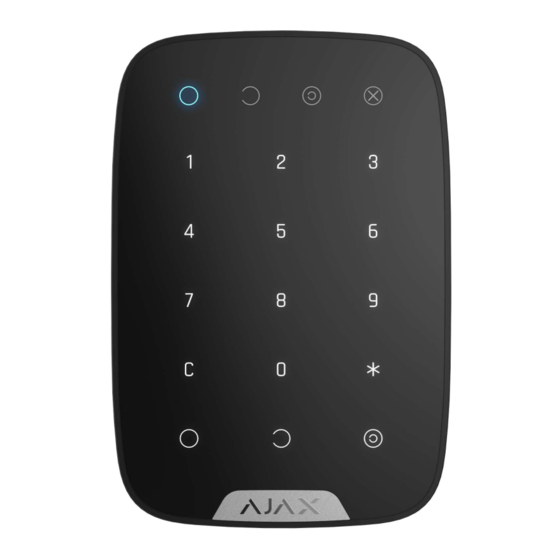 AJAX KeyPad Jeweller Manual