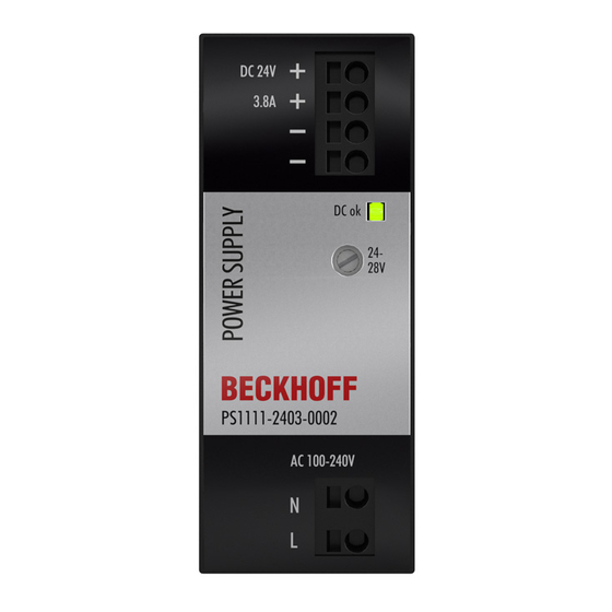 Beckhoff PS1111-2403-0002 Installation Manual