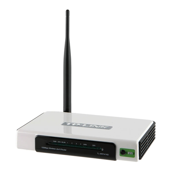 TP-Link TL-WR741ND Quick Installation Manual