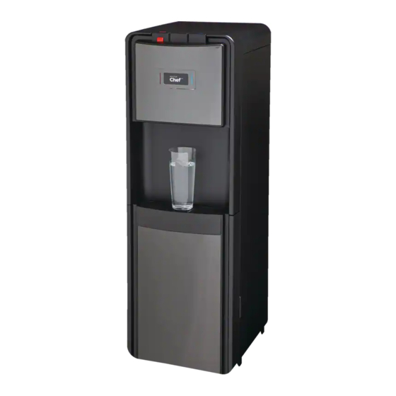 MASTER Chef - Refroidisseur Distributeur d’eau à chargement par le bas, 3  températures, noir mat