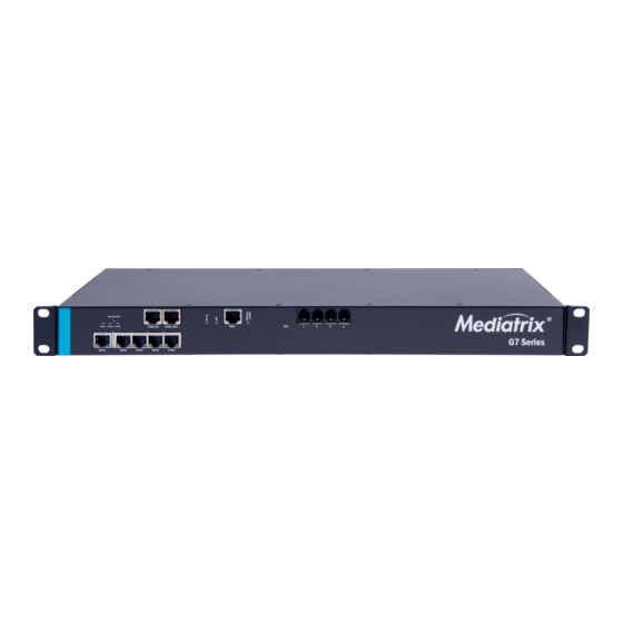 Media5 Mediatrix G7 Series Hardware Installation Manual