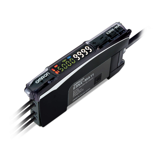 Omron E3NX-MA Series Instruction Sheet
