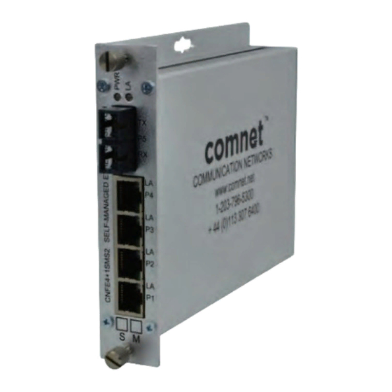 Comnet CNFE4+1SMSM2 Installation And Operation Manual