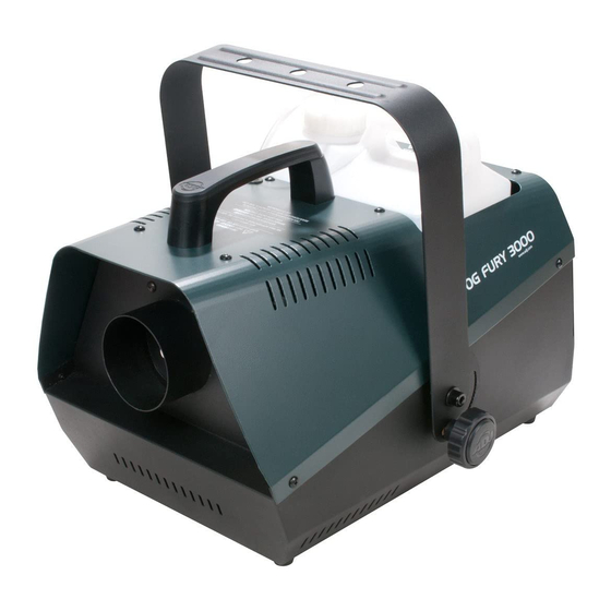 ADJ Fog Fury 3000 User Instructions