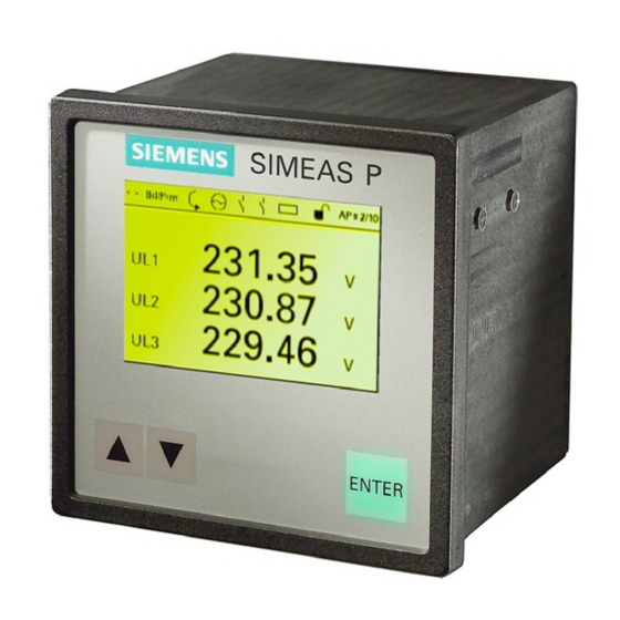Siemens SIMEAS P 7KG7750 Operating Instructions Manual