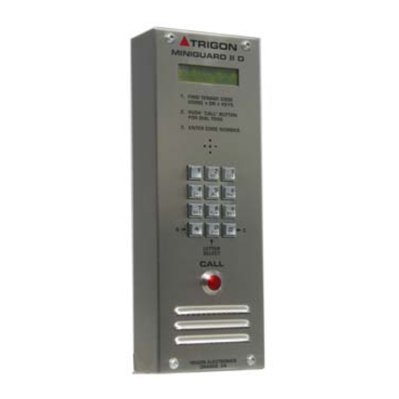 Trigon Electronics MiniGuard IID Series Installation And Programming Instructions