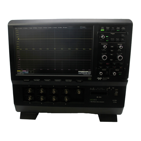 Teledyne Lecroy MDA810 Getting Started Manual