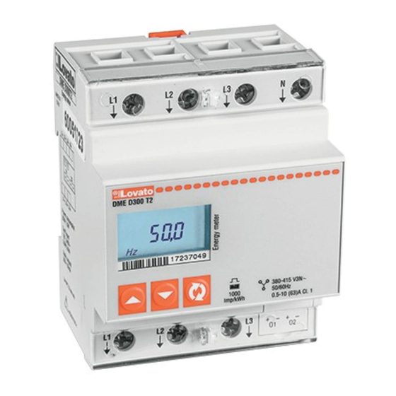 LOVATO ELECTRIC DME D300T2 Instruction Manual
