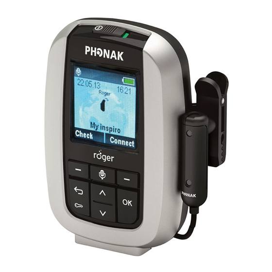 Phonak Roger inspiro SoundField Quick Setup Manual