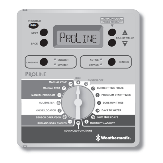 Weathermatic ProLine PL800 Owner's Manual
